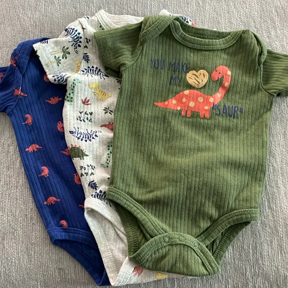 Little Boy Dinosaur Onesies - Picture 1 of 8